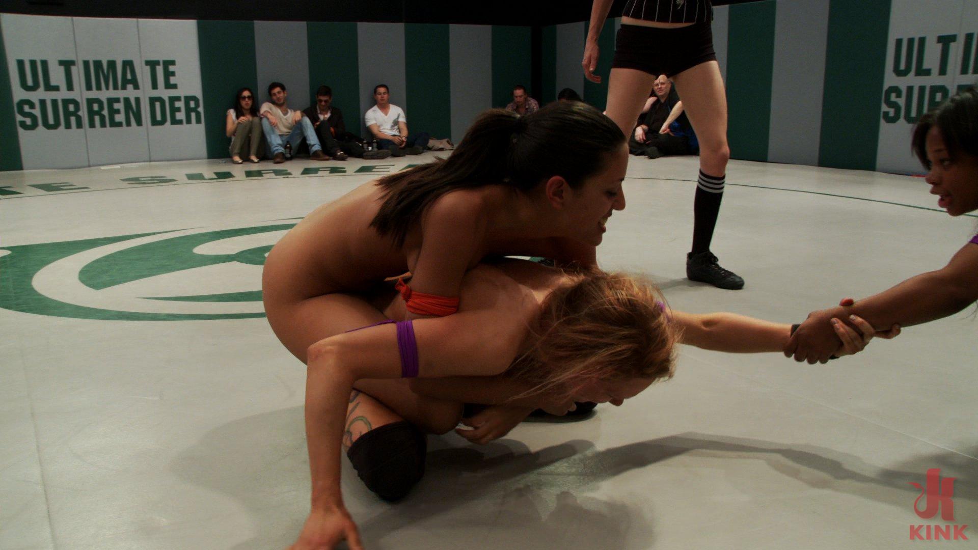 Photo number 3 from Rd 3/4 April's Tag Team: Final Round to determine the winner! Live non-scripted sexual wrestling!! shot for Ultimate Surrender on Kink.com. Featuring Lyla Storm, Yasmine Loven, DragonLily and Rain DeGrey in hardcore BDSM & Fetish porn.