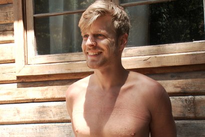 Photo number 14 from Captured and edged in the deep woods shot for Men On Edge on Kink.com. Featuring Logan Stevens in hardcore BDSM & Fetish porn.