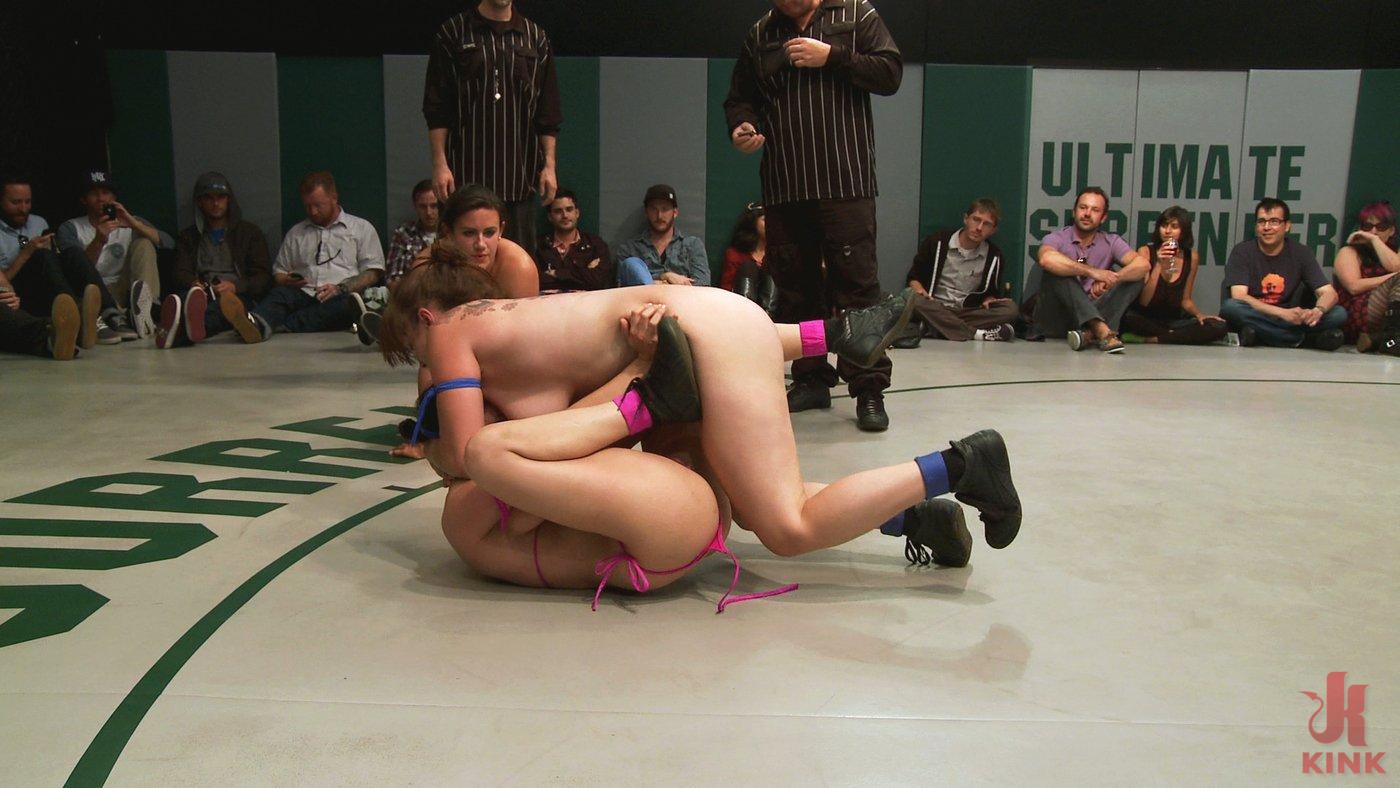 Photo number 14 from RD 1/4 of May's Live Tag Team Match: Totally non-scripted lesbian wrestling! shot for Ultimate Surrender on Kink.com. Featuring Bryn Blayne, Penny Barber, Bella Rossi and Ariel X in hardcore BDSM & Fetish porn.