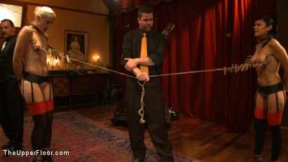 Photo number 3 from Dinner Party: Air Tight Guest shot for The Upper Floor on Kink.com. Featuring Dylan Ryan, Beretta James, Maestro Stefanos and The Pope in hardcore BDSM & Fetish porn.