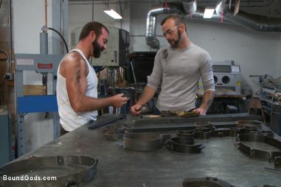 Photo number 0 from Motor oil bondage fuck in the metal shop shot for Bound Gods on Kink.com. Featuring Josh West and Clayton Kent in hardcore BDSM & Fetish porn.