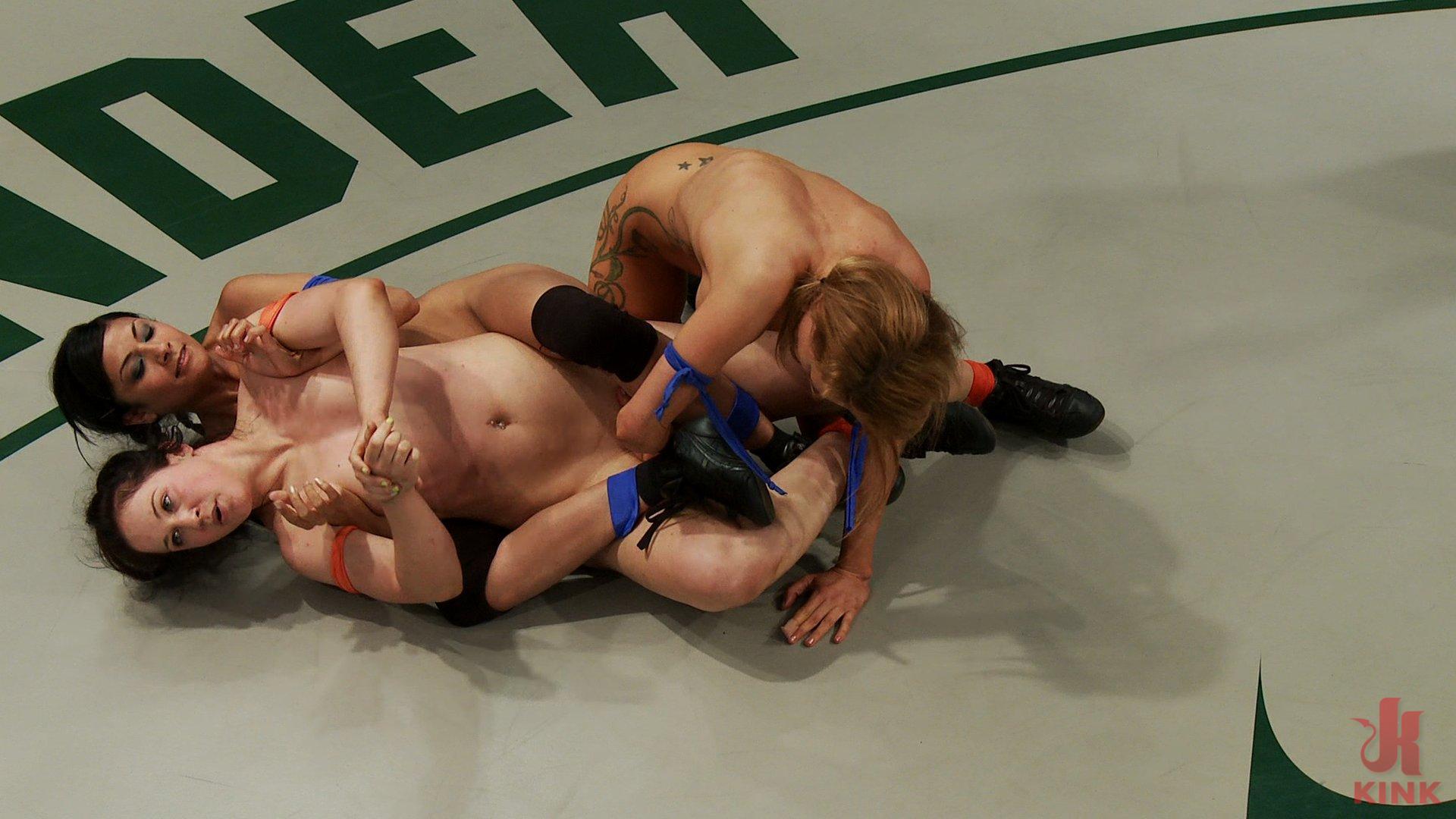 Photo number 8 from June Tag Team Match Up Part 1: Four Fierce and Sexy Wrestlers! Brutal Submission holds! Face Sitting shot for Ultimate Surrender on Kink.com. Featuring Kaylee Hilton, Tia Ling, Cheyenne Jewel, Rain DeGrey, Beretta James and Maestro in hardcore BDSM & Fetish porn.