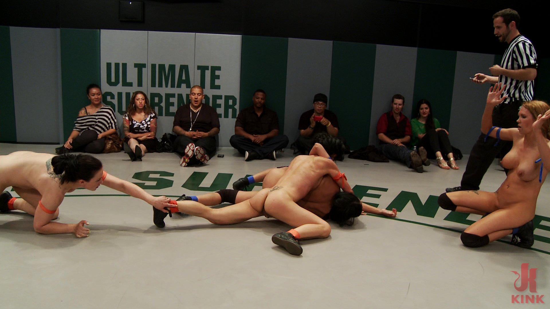 Photo number 5 from Epic Tag Team Battle shot for Ultimate Surrender on Kink.com. Featuring Kaylee Hilton, Tia Ling, Cheyenne Jewel, Rain DeGrey, Beretta James and Maestro in hardcore BDSM & Fetish porn.