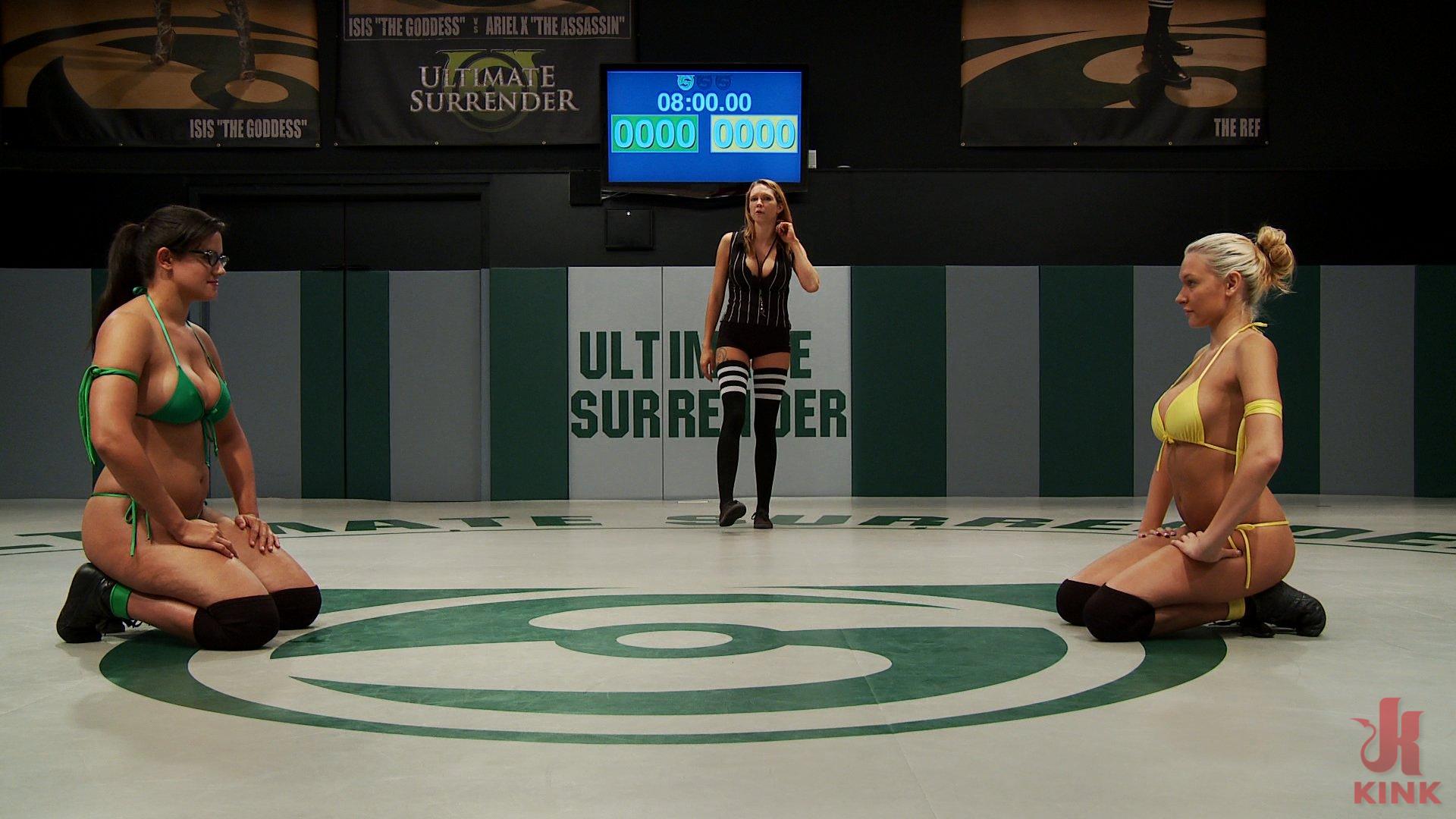 Photo number 0 from BIG TITS on the mat!! Pinned, Helpless, Fingered, and Strap-on Fucked! shot for Ultimate Surrender on Kink.com. Featuring Katie Summers and Penny Barber in hardcore BDSM & Fetish porn.