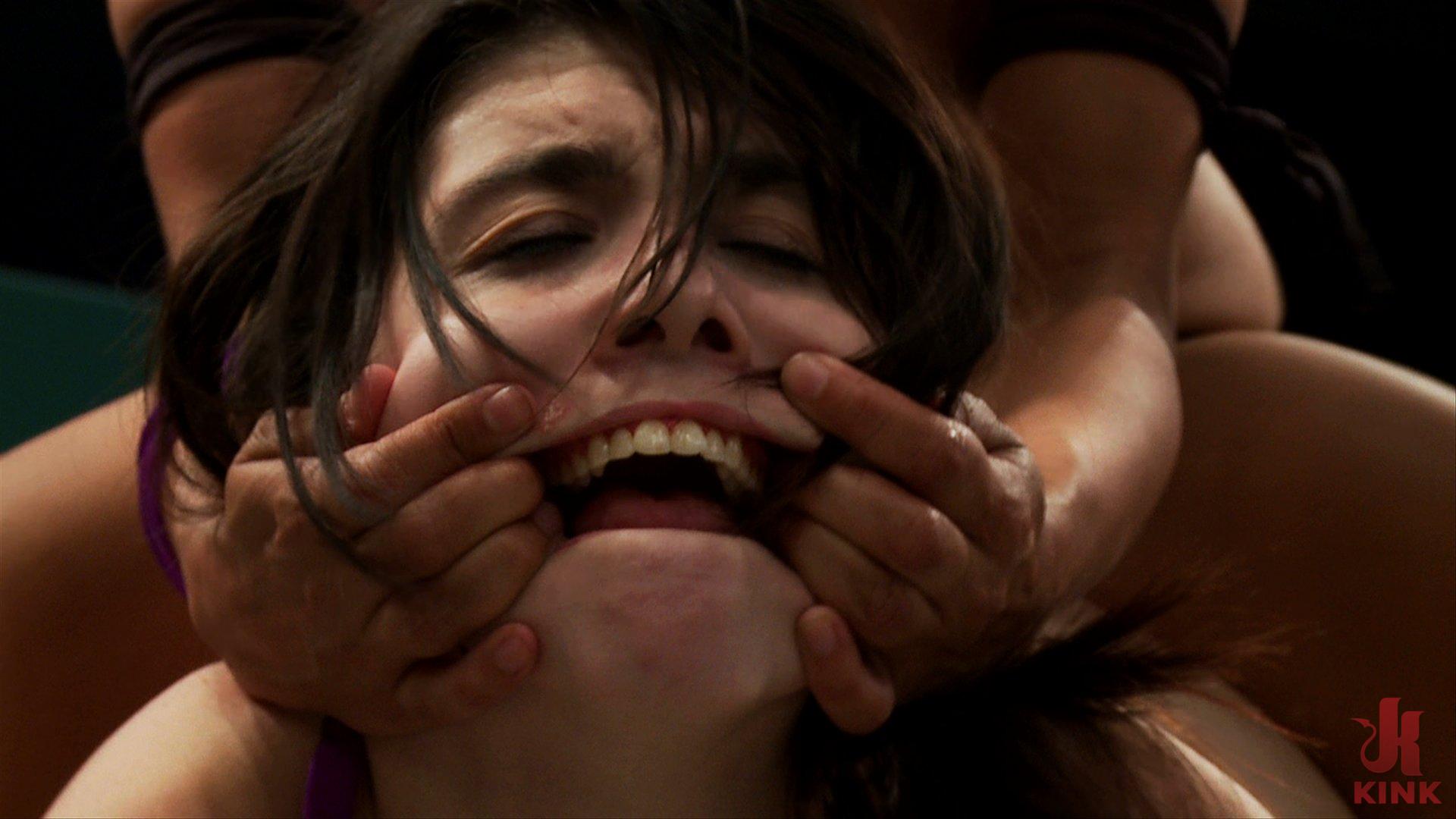 Photo number 10 from History in the Making! Ultimate Blow-Out! Beretta vs Wrestling Virgin! shot for Ultimate Surrender on Kink.com. Featuring Tegan Tate and Beretta James in hardcore BDSM & Fetish porn.