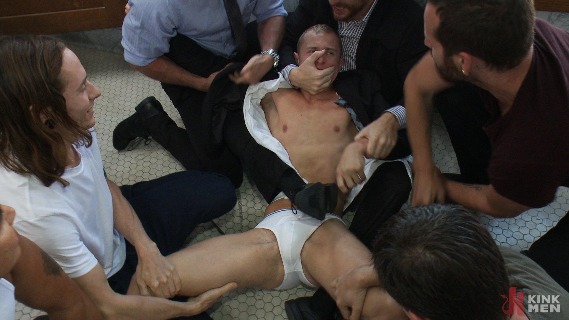 Photo number 0 from Corporate cunt gets his mouth and ass violated by a mob of horny men. shot for Bound in Public on Kink.com. Featuring Morgan Black and Randall O'Reilly in hardcore BDSM & Fetish porn.