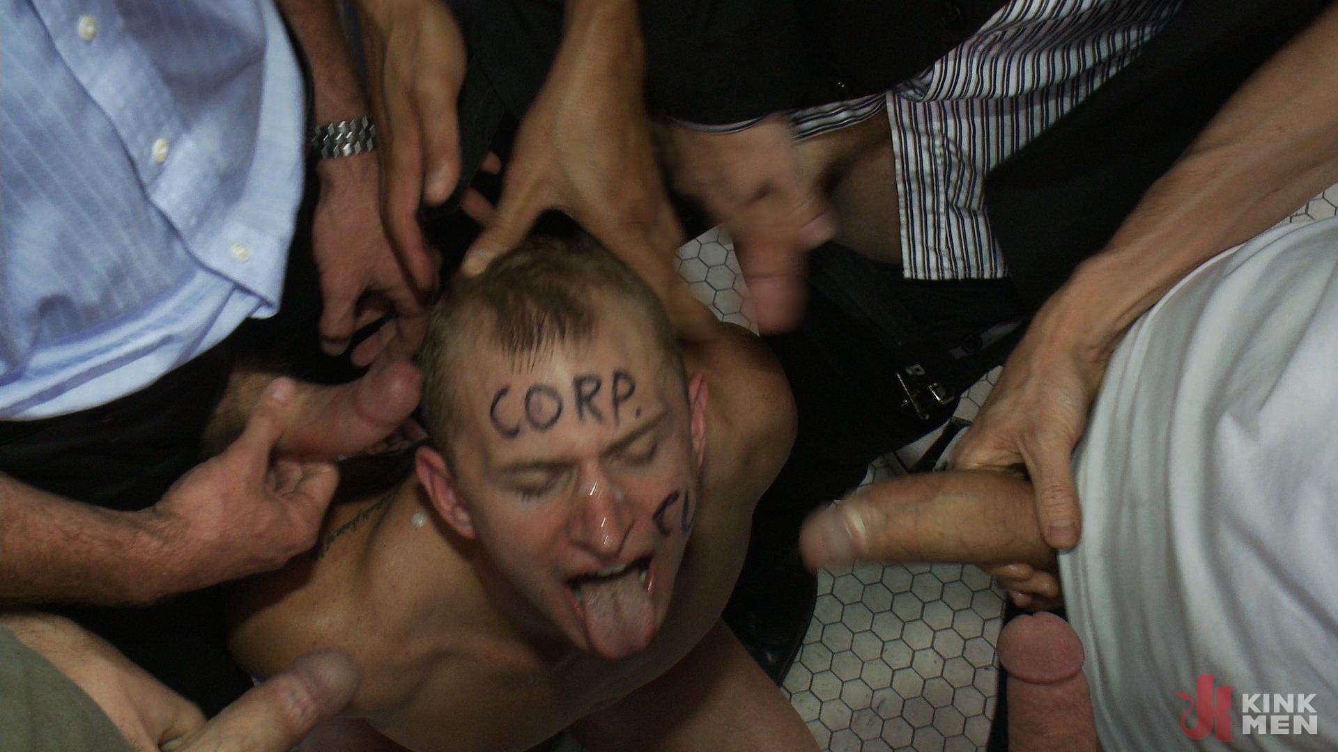 Photo number 3 from Corporate cunt gets his mouth and ass violated by a mob of horny men. shot for Bound in Public on Kink.com. Featuring Morgan Black and Randall O'Reilly in hardcore BDSM & Fetish porn.