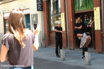 Photo number 1 from Dunia Montenegro Returns to the Streets shot for Public Disgrace on Kink.com. Featuring Omar Galanti and Dunia Montenegro in hardcore BDSM & Fetish porn.