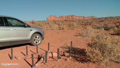 Photo number 6 from FEATURE SHOOT : Hitchhiker In Trouble shot for Hogtied on Kink.com. Featuring Amber Rayne and Maestro in hardcore BDSM & Fetish porn.