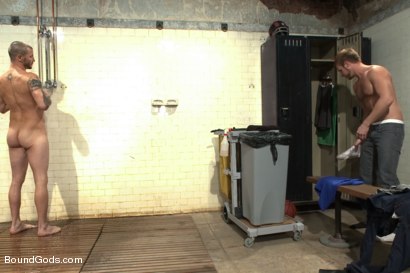 Photo number 0 from The Creepy Janitor torments a track star shot for Bound Gods on Kink.com. Featuring Brenn Wyson and Brian Bonds in hardcore BDSM & Fetish porn.