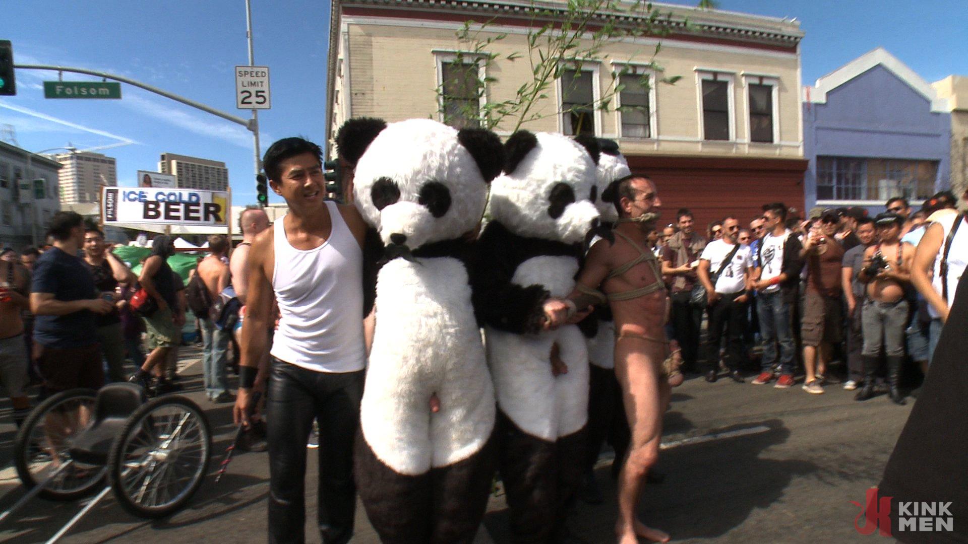 Photo number 2 from Naked Pandas Trick or Treat - Just in time for Halloween shot for Bound in Public on Kink.com. Featuring Master Avery, Jason Miller and Sebastian Keys in hardcore BDSM & Fetish porn.
