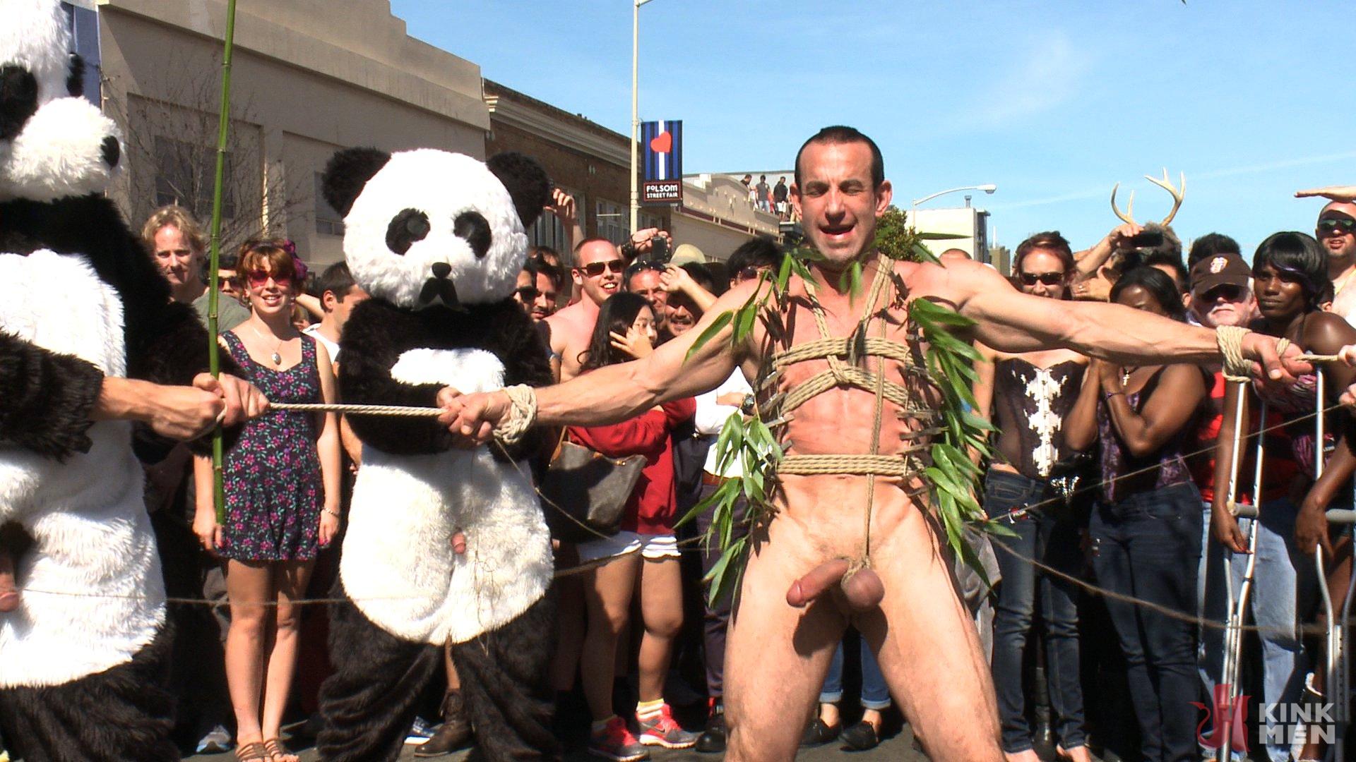 Photo number 4 from Naked Pandas Trick or Treat - Just in time for Halloween shot for Bound in Public on Kink.com. Featuring Master Avery, Jason Miller and Sebastian Keys in hardcore BDSM & Fetish porn.