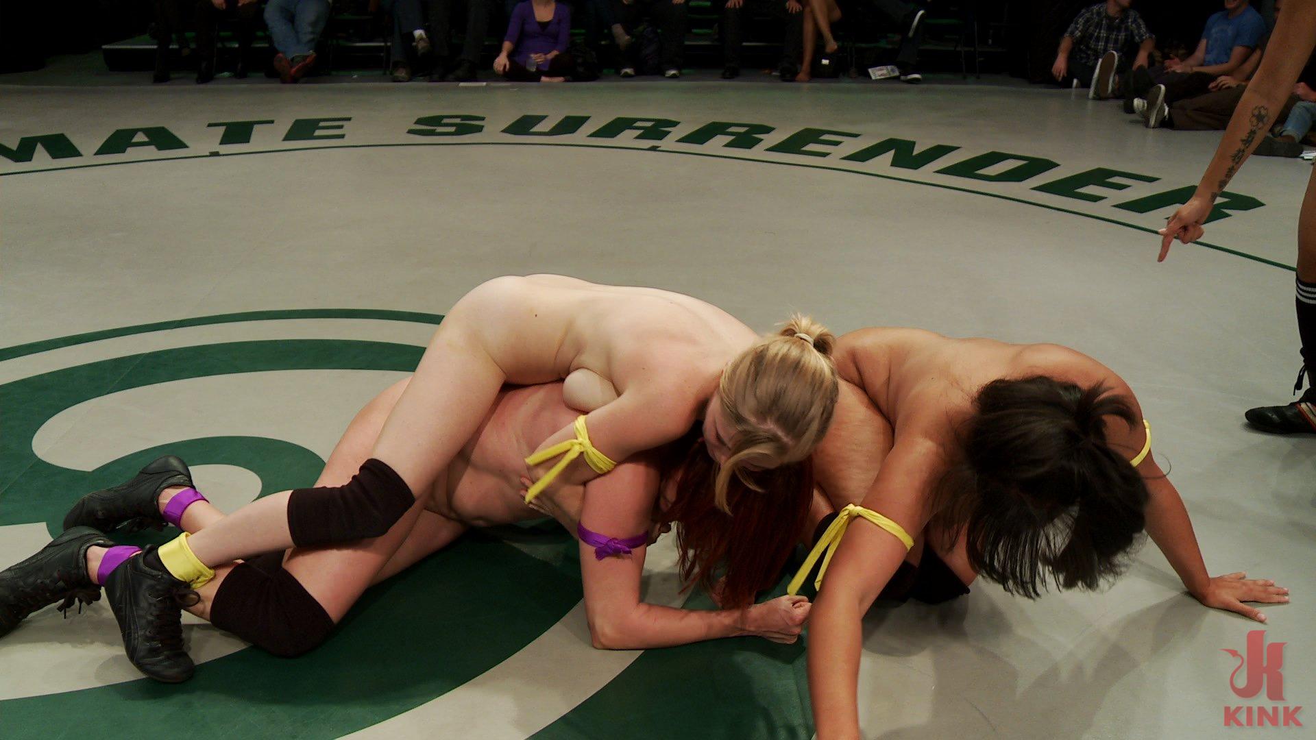 Photo number 4 from Sept. Tag Team Match-Up!! Fierce Fight, Face Sitting, Finger Fucking shot for Ultimate Surrender on Kink.com. Featuring Penny Pax, Penny Barber, Sarah Shevon and Odile in hardcore BDSM & Fetish porn.