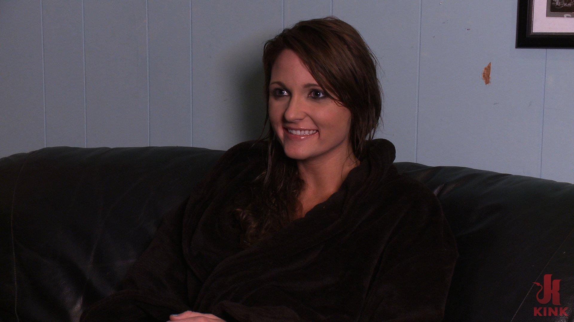 Photo number 14 from Amateur Does Double Anal in her First Porn Shoot Ever! shot for Bound Gang Bangs on Kink.com. Featuring Kenzie Vaughn, James Deen, Dane Cross, Astral Dust and John Strong in hardcore BDSM & Fetish porn.