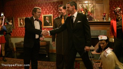 Photo number 3 from House Celebration: Welcome Back Mogul p. 1 shot for The Upper Floor on Kink.com. Featuring Derrick Pierce, Lily LaBeau, Odile, Krysta Kaos, Beretta James, Dylan Ryan, Jack Hammer, Soma Snakeoil (Goddess Soma), Maestro Stefanos and James in hardcore BDSM & Fetish porn.