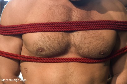 Photo number 6 from Super hunk Landon Conrad tied up and edged for the very first time shot for Men On Edge on Kink.com. Featuring Landon Conrad in hardcore BDSM & Fetish porn.