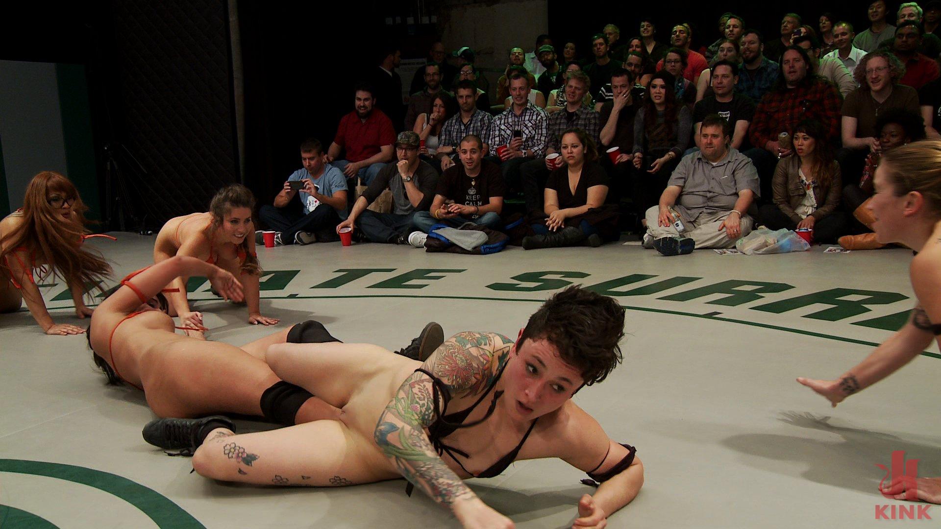 Photo number 0 from Season 10's First Tag Team Match: Team Dragon vs. Team Nightmare RND 1 shot for Ultimate Surrender on Kink.com. Featuring Penny Barber, Serena Blair, Syd Blakovich, DragonLily, Isis Love and Bella Wilde in hardcore BDSM & Fetish porn.