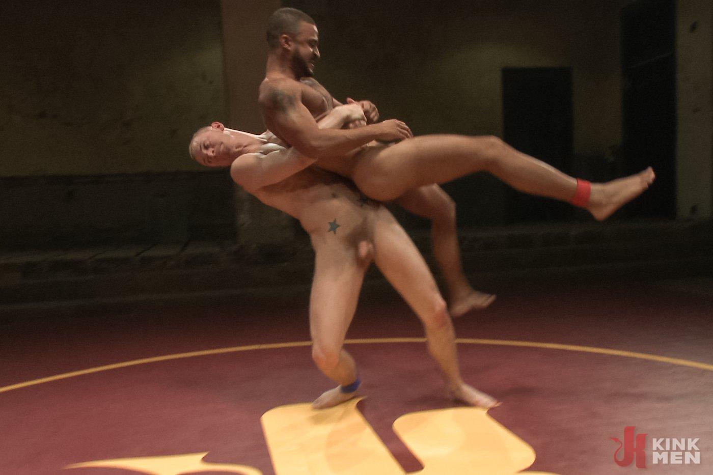 Photo number 8 from Damian "The Decimator" Taylor vs Randall "The Rock" O'Reilly shot for Naked Kombat on Kink.com. Featuring Randall O'Reilly and Damian Taylor in hardcore BDSM & Fetish porn.