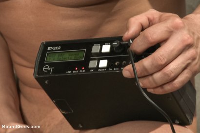 Photo number 7 from A Pervert Electrician and His Bound Hung Stud shot for Bound Gods on Kink.com. Featuring Michael Anthony and Lief Kaase in hardcore BDSM & Fetish porn.