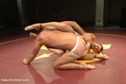 Photo number 3 from Cameron "The Kin-Killer-Cade" vs Dayton "The Doc" O'Connor shot for Naked Kombat on Kink.com. Featuring Dayton O'Connor and Cameron Kincade in hardcore BDSM & Fetish porn.