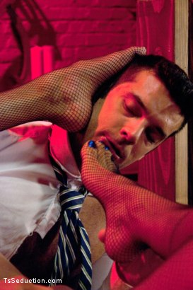 Photo number 9 from Happy New Year -You're Going to HELL with Yasmin Lee & her 8 inch COCK shot for Kink Trans on Kink.com. Featuring Yasmin Lee and Marcus Ruhl in hardcore BDSM & Fetish porn.