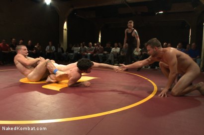Photo number 5 from Hayden Richards Rowen Jackson vs Jessie Colter Doug Acre - Live Match shot for Naked Kombat on Kink.com. Featuring Hayden Richards, Doug Acre, Jessie Colter and Rowen Jackson in hardcore BDSM & Fetish porn.