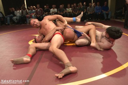 Photo number 2 from Hayden Richards Rowen Jackson vs Jessie Colter Doug Acre - Live Match shot for Naked Kombat on Kink.com. Featuring Hayden Richards, Doug Acre, Jessie Colter and Rowen Jackson in hardcore BDSM & Fetish porn.