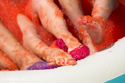 Photo number 11 from Foot Fetish, Lesbian Footing, Jello and Sploshing!!!!! shot for Foot Worship on Kink.com. Featuring Lorelei Lee, Casey Calvert and Rilynn Rae in hardcore BDSM & Fetish porn.
