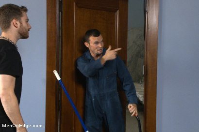 Photo number 0 from Hot janitor endures relentless edging at an airport restroom shot for Men On Edge on Kink.com. Featuring Axel Flint in hardcore BDSM & Fetish porn.