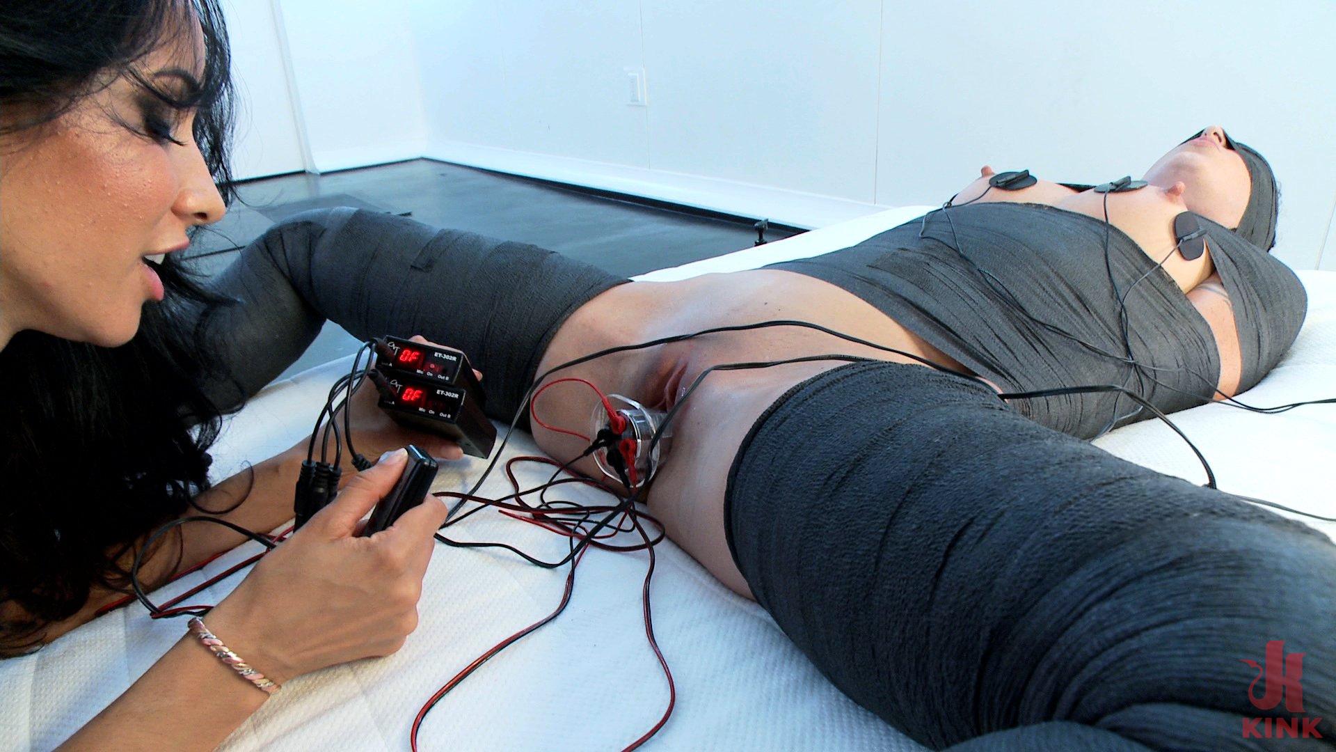 Photo number 13 from Mummified and Electrified Pussy Worship! shot for Electrosluts on Kink.com. Featuring Isis Love and Wenona in hardcore BDSM & Fetish porn.