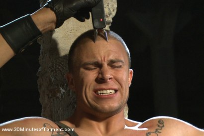 Photo number 8 from Straight stud takes clover clamps to the balls shot for 30 Minutes of Torment on Kink.com. Featuring Shawn Fox in hardcore BDSM & Fetish porn.