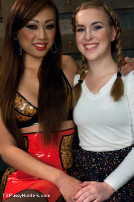 Photo number 14 from Bound Pussy:TS Venus Lux Fucks A tied up Pussy Cums Twice All over Her shot for Kink Trans on Kink.com. Featuring Venus Lux and Jessie Parker in hardcore BDSM & Fetish porn.