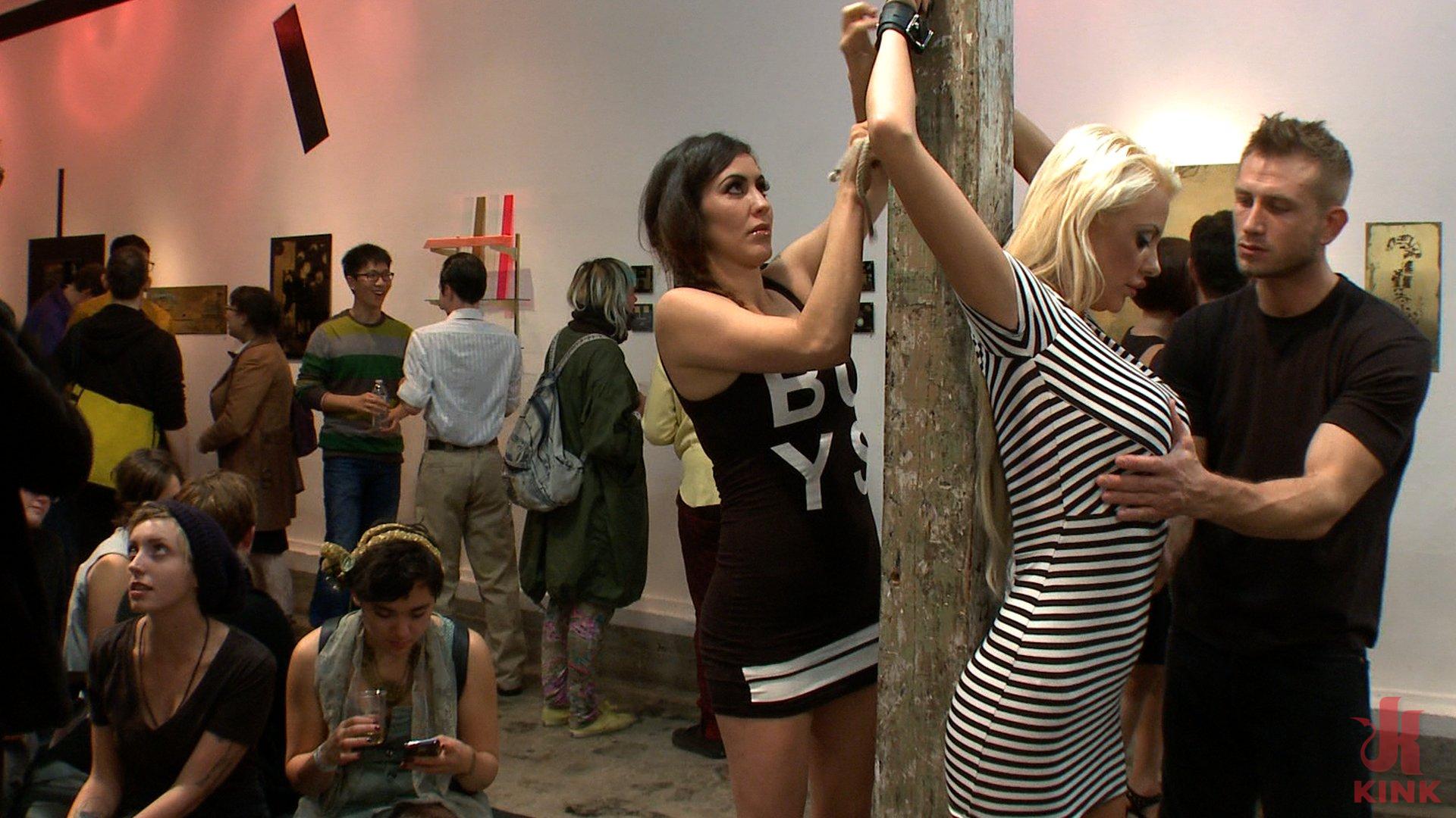 Photo number 1 from Fuckable Art! Big titted blonde fucked in a crowded gallery shot for Public Disgrace on Kink.com. Featuring Courtney Taylor and Bill Bailey in hardcore BDSM & Fetish porn.