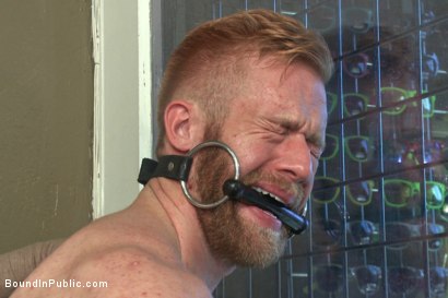 Photo number 4 from Muscled stud worships feet and takes cock after cock in bondage shot for Bound in Public on Kink.com. Featuring Jessie Colter, Christopher Daniels and Trenton Ducati in hardcore BDSM & Fetish porn.