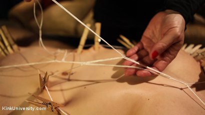 Photo number 12 from Clothespin Zippers: with Flaming June and Bella Rossi shot for Kink University on Kink.com. Featuring Bella Rossi and Flaming June in hardcore BDSM & Fetish porn.