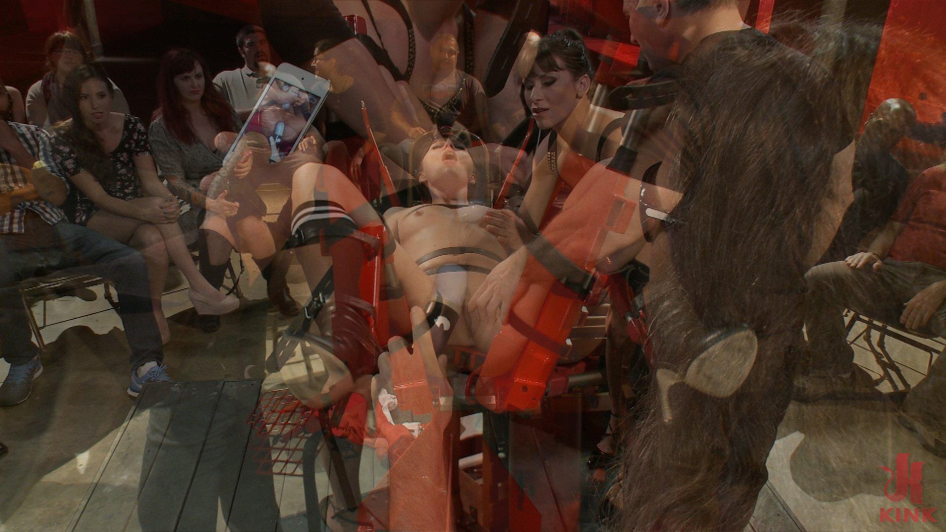 Photo number 5 from Hot and horny blonde up to a few tricks shot for Public Disgrace on Kink.com. Featuring Roxy Rox, John Strong and Ariel X in hardcore BDSM & Fetish porn.