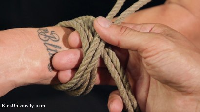 Photo number 5 from Shibari 101 - Basic Column Ties shot for Kink University on Kink.com. Featuring Kanso and True Blue in hardcore BDSM & Fetish porn.