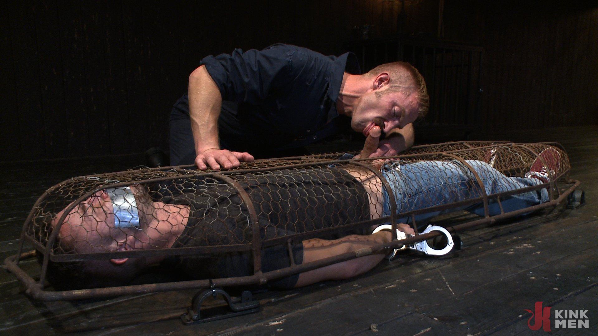 Photo number 1 from Helpless and caged like an animal shot for Bound Gods on Kink.com. Featuring Adam Herst and Colt Rivers in hardcore BDSM & Fetish porn.