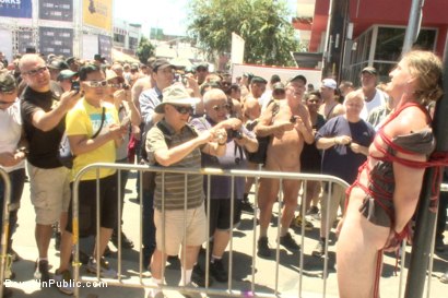 Photo number 7 from Bound hunk publicly tormented and gang fucked for his first Dore Alley shot for Bound in Public on Kink.com. Featuring Mitch Vaughn, Kip Johnson and Connor Maguire in hardcore BDSM & Fetish porn.