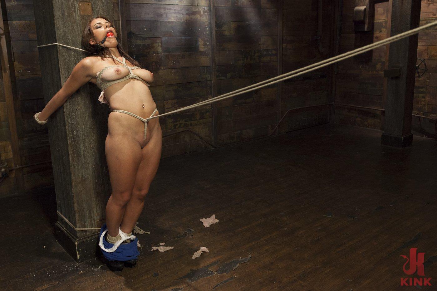 Photo number 1 from All Natural Babe in Heavy Bondage shot for Hogtied on Kink.com. Featuring Kayla West in hardcore BDSM & Fetish porn.