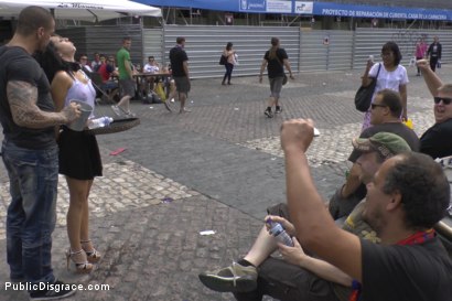 Photo number 3 from Welcome to Madrid! Public walk of shame. shot for Public Disgrace on Kink.com. Featuring Pamela Sanchez and Rob Diesel in hardcore BDSM & Fetish porn.