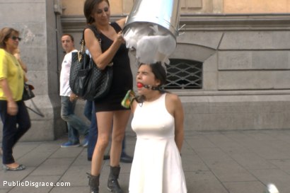 Photo number 0 from Sexy Spanish Slut Chiara fully exposed on the streets of Madrid shot for Public Disgrace on Kink.com. Featuring Chiara Diletto, Princess Donna Dolore and Steve Holmes in hardcore BDSM & Fetish porn.