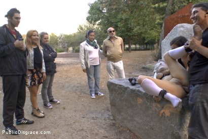 Photo number 20 from Sexy Spanish Slut Chiara fully exposed on the streets of Madrid shot for Public Disgrace on Kink.com. Featuring Chiara Diletto, Princess Donna Dolore and Steve Holmes in hardcore BDSM & Fetish porn.