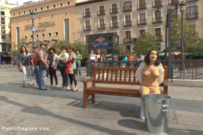 Photo number 9 from Sexy Spanish Slut Chiara fully exposed on the streets of Madrid shot for Public Disgrace on Kink.com. Featuring Chiara Diletto, Princess Donna Dolore and Steve Holmes in hardcore BDSM & Fetish porn.