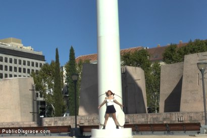 Photo number 2 from Redheaded slut beautifully disgraced on streets of Madrid shot for Public Disgrace on Kink.com. Featuring Lilyan Red, Sandra Romain and Steve Holmes in hardcore BDSM & Fetish porn.