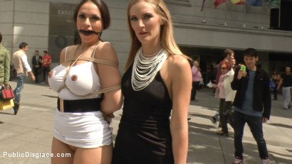 Photo number 9 from Big Tit Spanish Supermodel Bound & Dragged Through Madrid City Center shot for Public Disgrace on Kink.com. Featuring Mona Wales, Marta La Croft and Xavi Tralla in hardcore BDSM & Fetish porn.