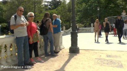 Photo number 2 from Fully Nude Bondage Slut Services Public Disgrace shot for Public Disgrace on Kink.com. Featuring Steve Holmes, Mona Wales, Hanna Montada and Xavi Tralla in hardcore BDSM & Fetish porn.