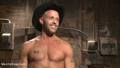 Photo number 14 from Hot cowboy tied up for the first time and shoots a load onto his face! shot for Men On Edge on Kink.com. Featuring Coby Mitchell in hardcore BDSM & Fetish porn.