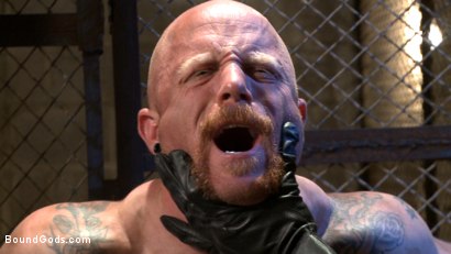 Photo number 4 from Christian Wilde beats the obedience back into a mouthy slave shot for Bound Gods on Kink.com. Featuring Christian Wilde and Brock Rustin in hardcore BDSM & Fetish porn.
