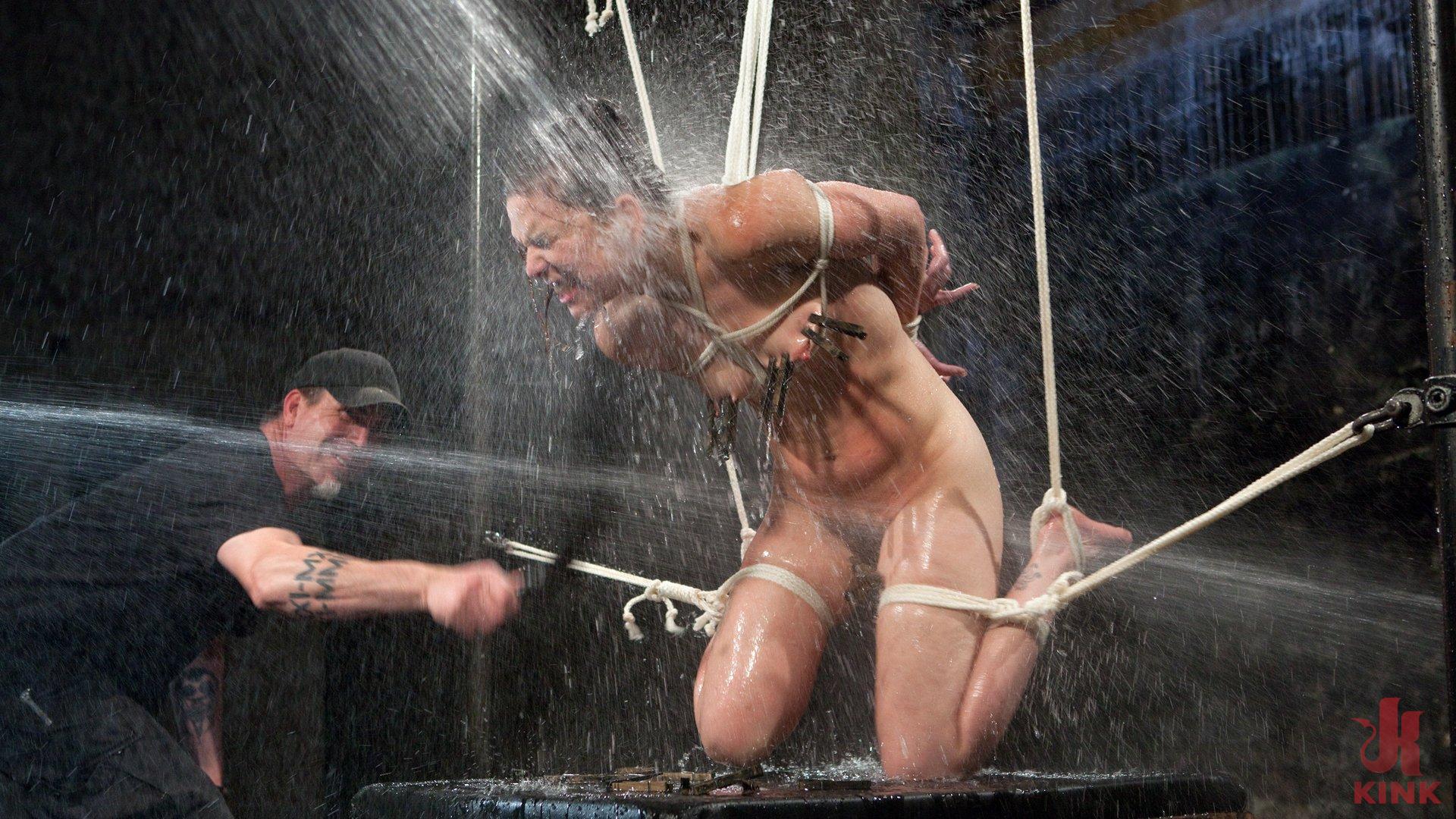 Photo number 14 from Tight Rope, Grueling Punishment, Extreme Water Torment, and Screaming Orgasms!!! shot for Hogtied on Kink.com. Featuring Juliette March and The Pope in hardcore BDSM & Fetish porn.